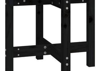 Stolik kawowy czarny Ø 525x45 cm lite drewno sosnowe WM-822311