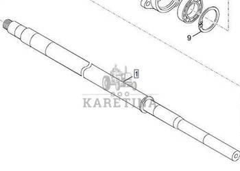 New Holland TX66 TX67 TX68 Wałek CZĘŚCI 9850686