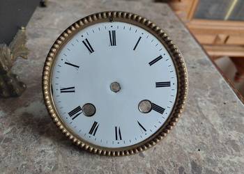 T183 Tarcza zegara kominkowego francuza 97mm z ramką tzw porcelanka