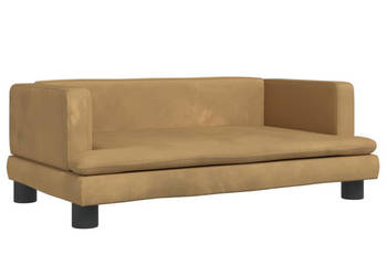 Sofa dla dzieci brązowa 80x45x30 cm aksamit WM-3196310