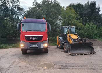 ziemia, piasek Transport wywrotka koparko ładowarka