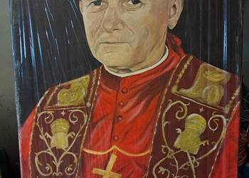Sprzedam. Św.Jan Paweł II olej na płótnie 50x70