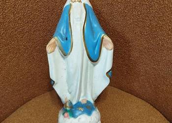 Gipsowa figurka Matki Boskiej, 26,5 cm, malowana. Oczywiście używana