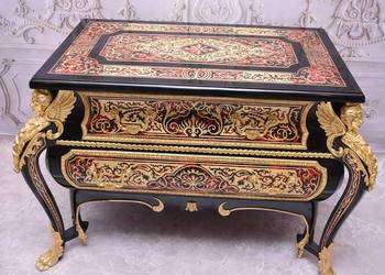 Królewska Komoda Szafa Boulle - Liczne Zdobienia Drewno + Brąz - UNIKAT