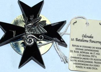 Odznaka 10. Batalion Pancerny II RP REPLIKA