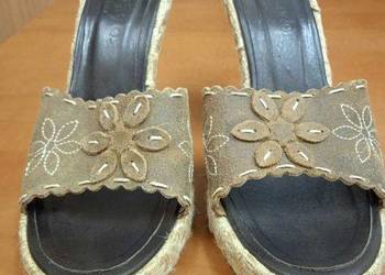 Klapki na koturnie - espadryle r. 37