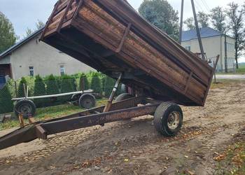 Przyczepa rolnicza , przyczepa  budowlana wywrotka . Jednoosiowa . 6t