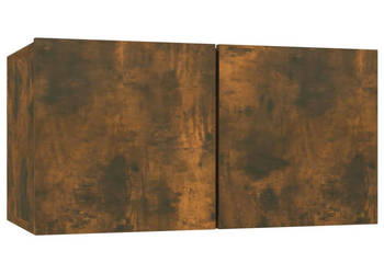 Wisząca szafka pod TV przydymiony dąb 60x30x30 cm WM-815867