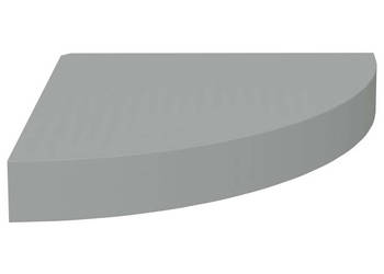 Narożna półka ścienna szara 25x25x38 cm MDF WM-323901
