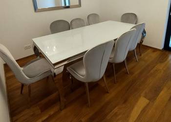 Komplet stół prostokątny + 8 krzeseł