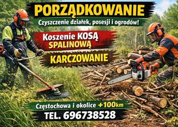 PORZĄDKOWANIE czyszczenie działek, posesji, ogrodów Częstochowa +100km