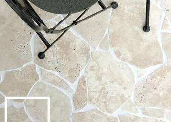 Trawertyn Płytki Nieregularne Dzikówka BIANCHE Taras 3CM
