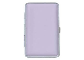 Papierośnica Skórzana SLIM na Cienkie Papierosy Jednolity Kolor Lawendowy