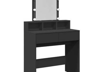 Toaletka z oświetleniem LED czarna 80x41x1445 cm WM-848179