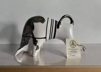 Byk Figurka Byczek ceramiczny, ręcznie malowany