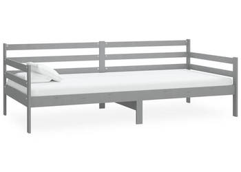 Łóżko dzienne z materacem szare drewno sosnowe 90x200 cm WM-3083581