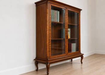 Witryna Biblioteczka Komoda Antyk - orzech, rzeźby
