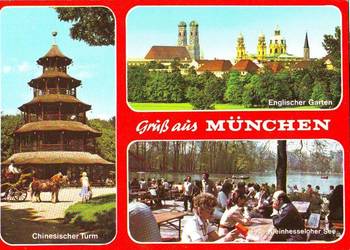 Kart. pozdrowienia z Monachium  kas 1989