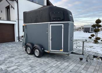 Przyczepa do przewozu 1,5 konia kąt b dmc 1200 kg Alu podłoga