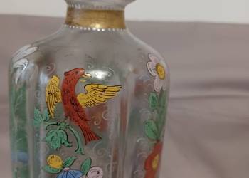 Unikatowa, ręcznie malowana karafka z końca XIX w., Kraj: Niemcy Unikatowa, ręcznie malowana karafka z końca XIX w., Kraj: Niemcy