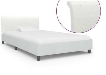 vidaXL Rama łóżka, biała, sztuczna (SKU: 284870)