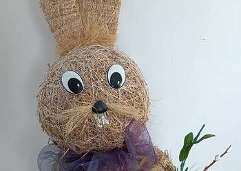 Duży słomiany Zając wielkanocny Zajączek