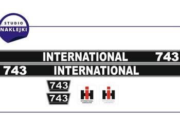 Naklejki ciągnik traktor Case International 743 Nalepki Komplet