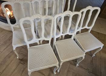 Krzesła ludwikowskie 6szt. shabby chic