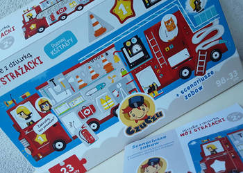 Puzzle dla dzieci 2+ Wóz strażacki 23 elementy