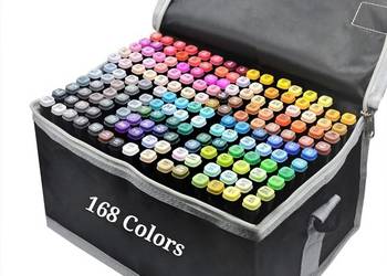 Markery alkoholowe 168 kolorów dwustronnych w torbie, Belleza Suprema