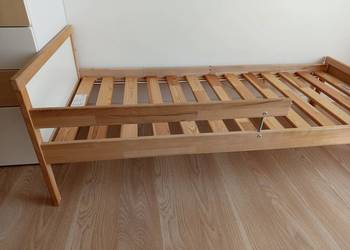 Łóżko Ikea Sniglar 70x160 barierka materac- kompletne, stan bdb