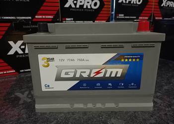 Akumulator 77Ah 750A GROM Premium