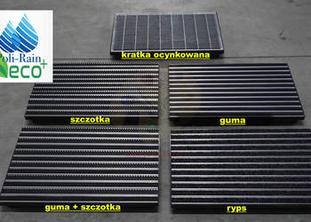Wycieraczka 40x60cm - Kratka ocynkowana, Guma, Szczotka Ryps