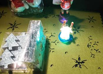 Zestaw ozdób świątecznych renifer, bałwan, choinka