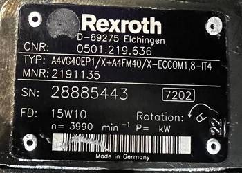 Rexroth A4VG40EP1 / X + A4FM40 / X - ECCOM1, 8 - IT4 (2191135) Pompa