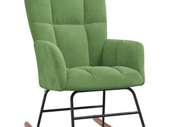 Fotel bujany jasnozielony tapicerowany aksamitem WM-328142