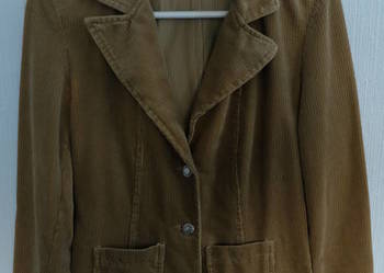 Marynarka welurowa beżowa s 36 żakiet