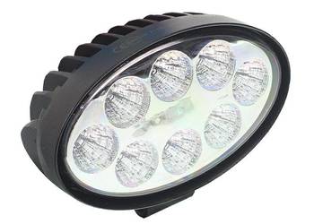 LAMPA ROBOCZA LEDOWA OWALNA -  8 LED 10-30V, GRUBOŚĆ 45MM, OBUDOWA ALU