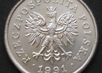 POLSKA 50 GROSZY 1991 - STAN 1/2