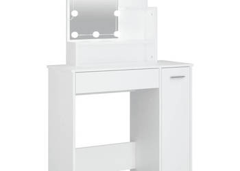 Toaletka z oświetleniem LED biała 865x35x136 cm WM-808810