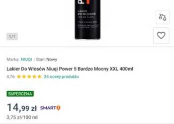 Nowe lakiery do włosów Niuqi XXL 400ml i Niuqi 300ml Polecam