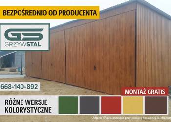 DREWNOPODOBNY Garaż Blaszany Jednospadowy /Wiata Blaszana / – GRZYWSTAL