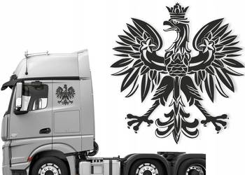 Naklejka ORZEŁEK na bok pojazdu 48x50cm czarny GODŁO POLSKI ORZEŁ ploterowa