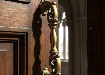 Mosiężny pochwyt w stylu barokowym –idealny do stylowych drzwi i mebli