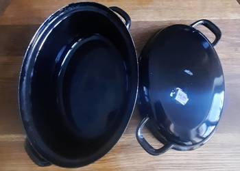 Emaliowana brytfanka, długość 30 cm, nowa