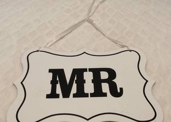 Tabliczka dekoracyjna, na drzwi itp. "MR" (13,5x20cm)