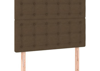 Zagłówki do łóżka 2 szt. ciemnobrązowy 80x5x78/88cm tkanina WM-3116743
