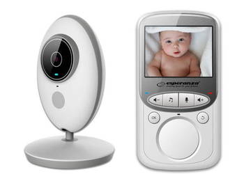 Elektroniczna niania LCD - kamera, nocna wizja, kołysanki, termometr