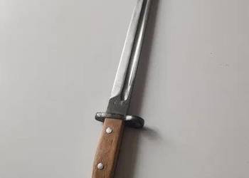 Oryginalny długi Bagnet Belgijski M1889 Sygnowany I w.światowa antyk