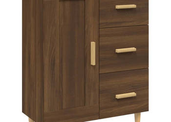 Komoda brązowy dąb 695x34x90 cm materiał drewnopochodny WM-817371
